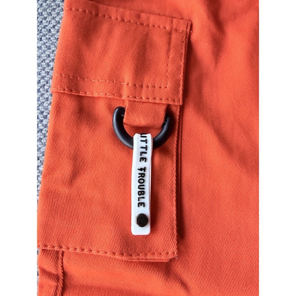 Little Trouble 2T Orange Cargo Joggers NWT Toddler Boys Streetwear Pants - Picture 3 of 5
